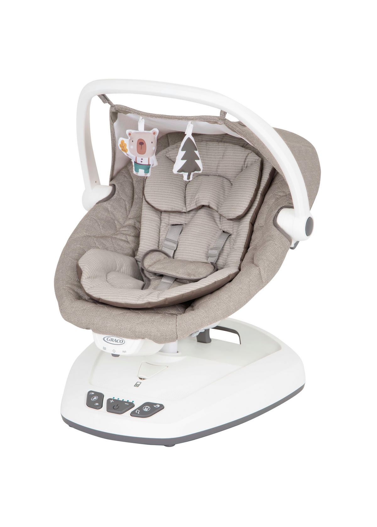 SCHAUKELWIPPE MOVE WITH ME  - Hellgrau/Weiß, Basics, Textil/Metall (69/52,5/67,5cm) - Graco