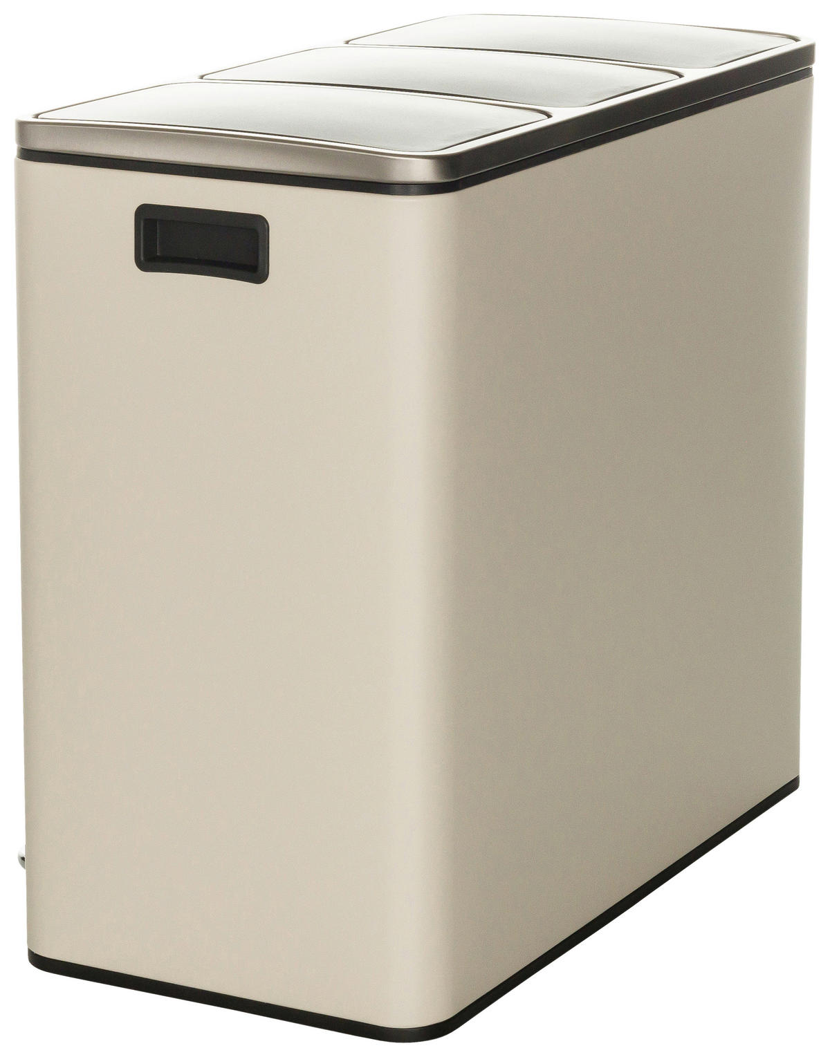 ABFALLSAMMLER 18 L  - Beige/Schwarz, Basics, Kunststoff/Metall (61/56/31,5cm) - MID.YOU