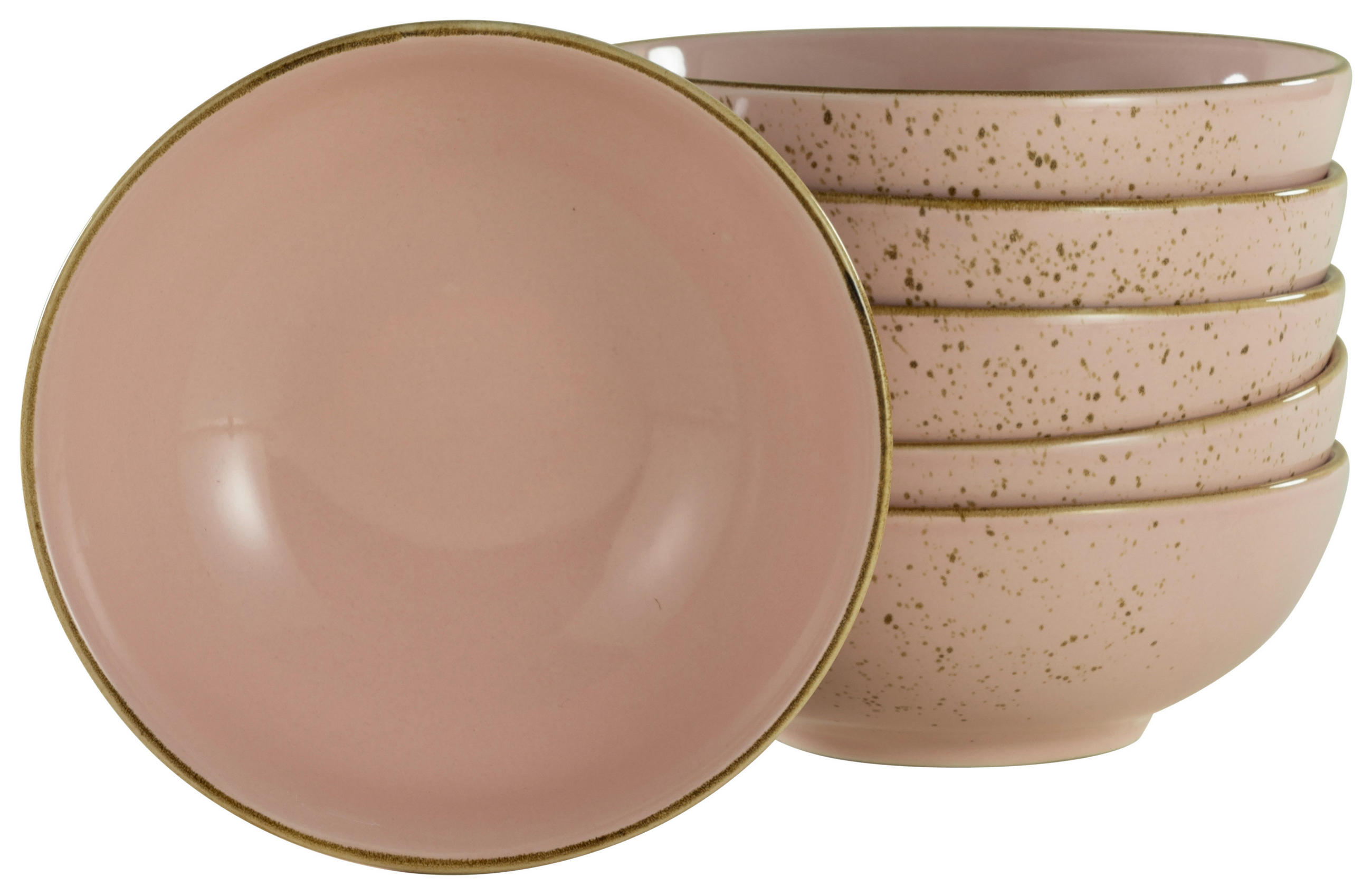 SCHÜSSELSET 6-teilig 16,5 cm   - Hellrosa, Trend, Keramik (16,5cm) - Creatable