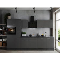 MODULKÖK 310 cm   i grå  - silver/grå, Design, metall/trämaterial (310cm) - Respekta