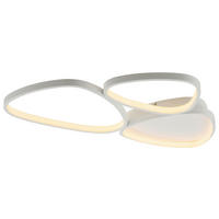 STROPNÉ LED SVIETIDLO, 69,5/46,5/6,2 cm - biela, Design, kov/plast (69,5/46,5/6,2cm)