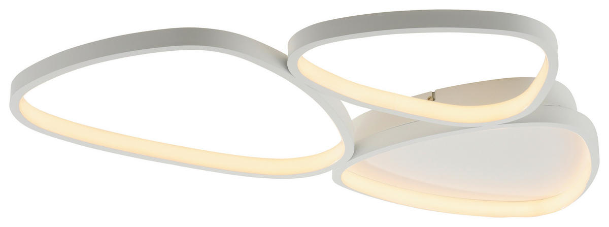 STROPNÉ LED SVIETIDLO, 69,5/46,5/6,2 cm - biela, Design, kov/plast (69,5/46,5/6,2cm)