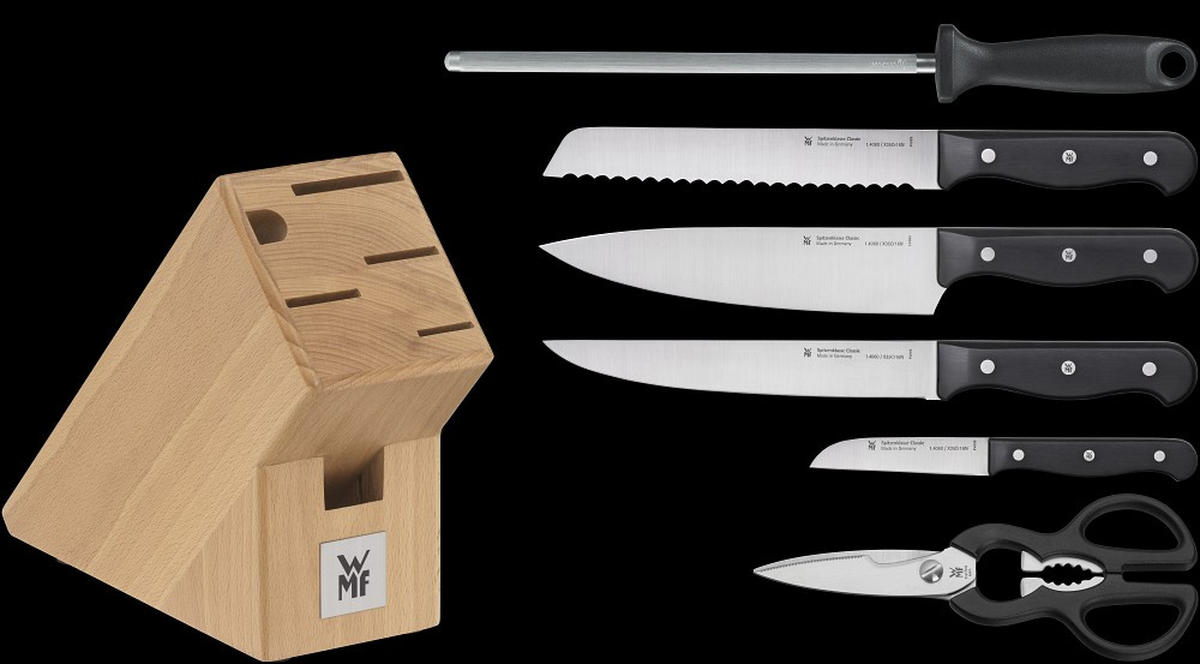 MESSERBLOCK 7-teilig  - Buche Kolonial, Basics, Holz - WMF