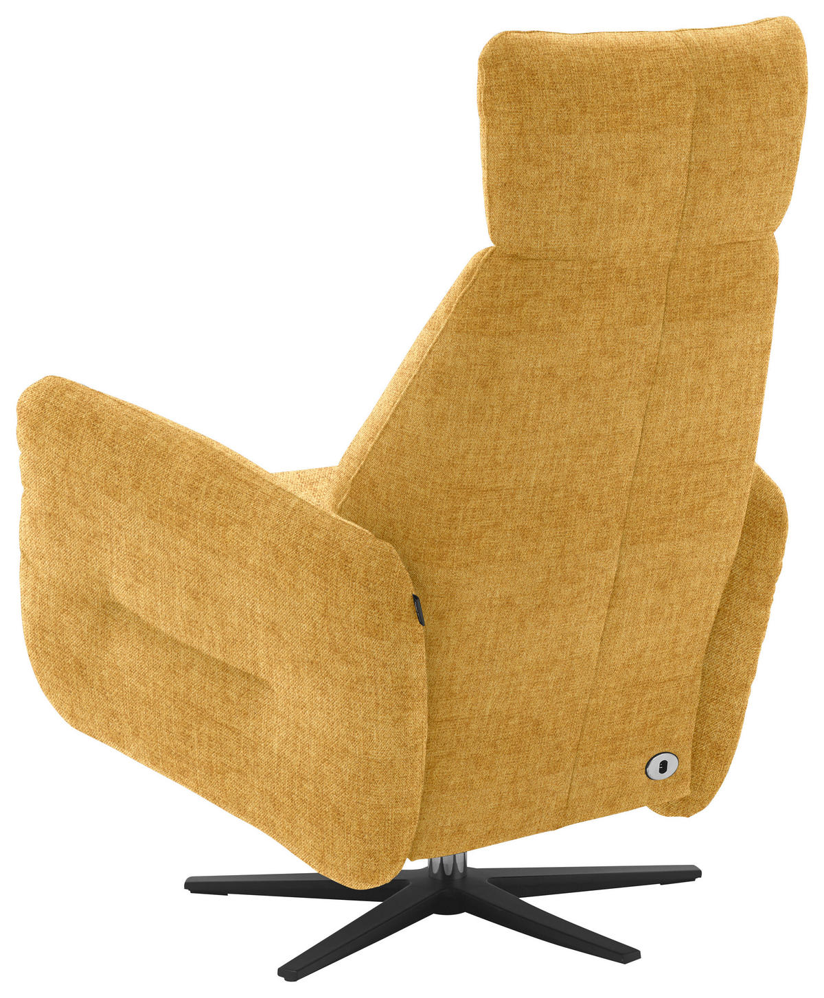 RELAXSESSEL in Textil Currygelb  - Currygelb/Schwarz, Design, Textil/Metall (78/113/90cm) - Dieter Knoll