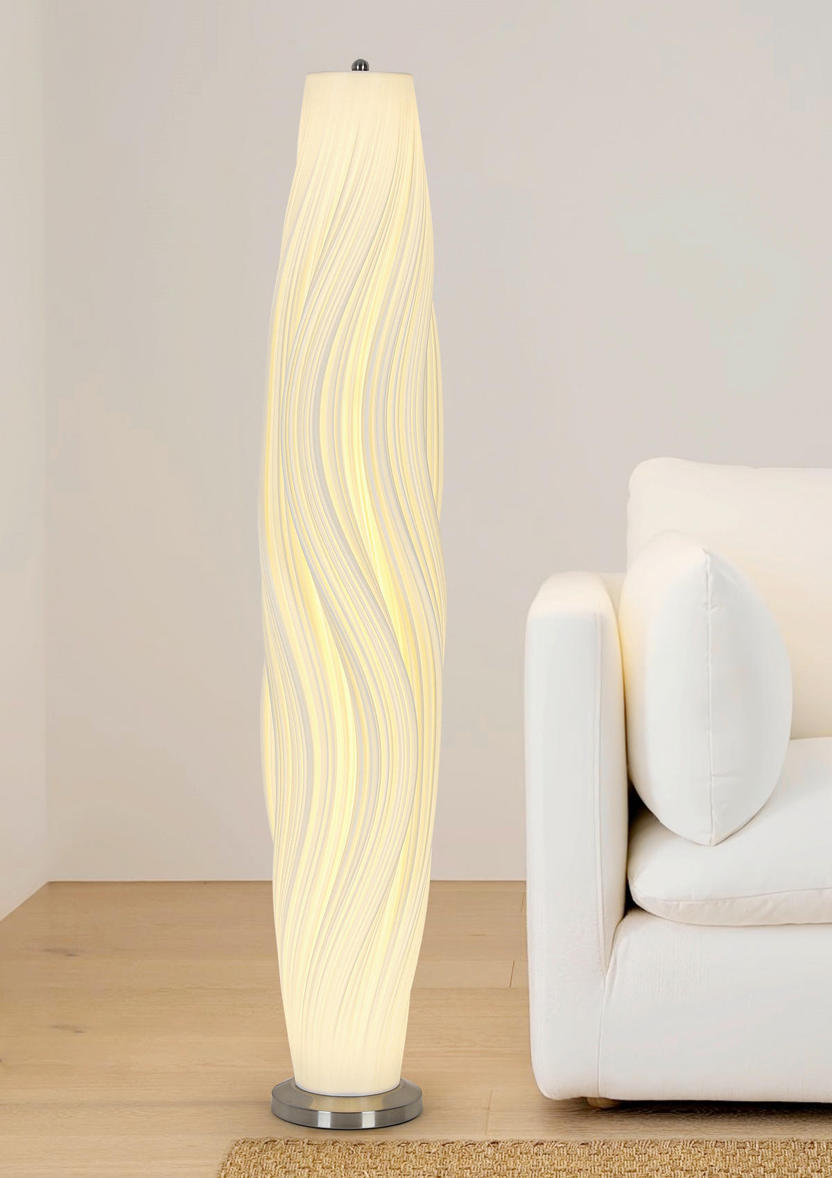 STOJACÍ LED SVÍTIDLO, 15/80 cm  - bílá/černá, Design, kov/plast (15/80cm) - Dieter Knoll