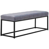 KLOP, kovina, tekstil siva, črna  - črna/siva, Trendi, kovina/tekstil (120/45/43cm) - Xora