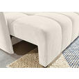 SCHLAFSOFA Plüsch Creme  inkl. Zierkissen, Rückenkissen, Bettkasten, Schlaffunktion, Rücken echt, Liegefläche im Originalstoff  - Creme/Schwarz, KONVENTIONELL, Kunststoff/Textil (200/73/105cm) - Carryhome