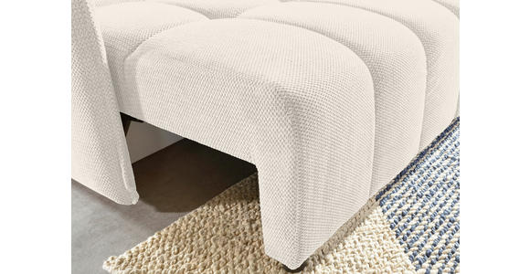 SCHLAFSOFA Plüsch Creme  inkl. Zierkissen, Rückenkissen, Bettkasten, Schlaffunktion, Rücken echt, Liegefläche im Originalstoff  - Creme/Schwarz, KONVENTIONELL, Kunststoff/Textil (200/73/105cm) - Carryhome