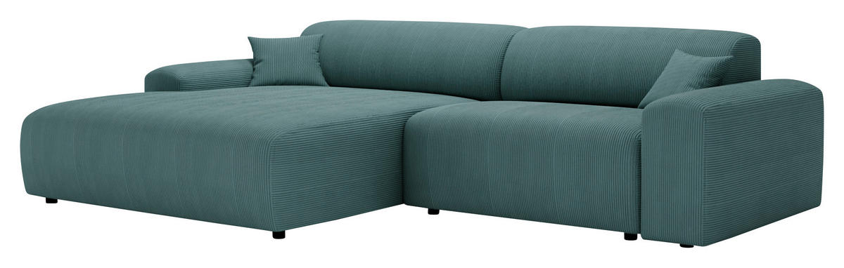 Freisteller von home24 ECKSOFA Salbeigrün Velours, Feincord.