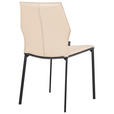 STUHL Echtleder Taupe  - Taupe/Schwarz, Design, Leder/Metall (48/85/57,5cm) - Novel