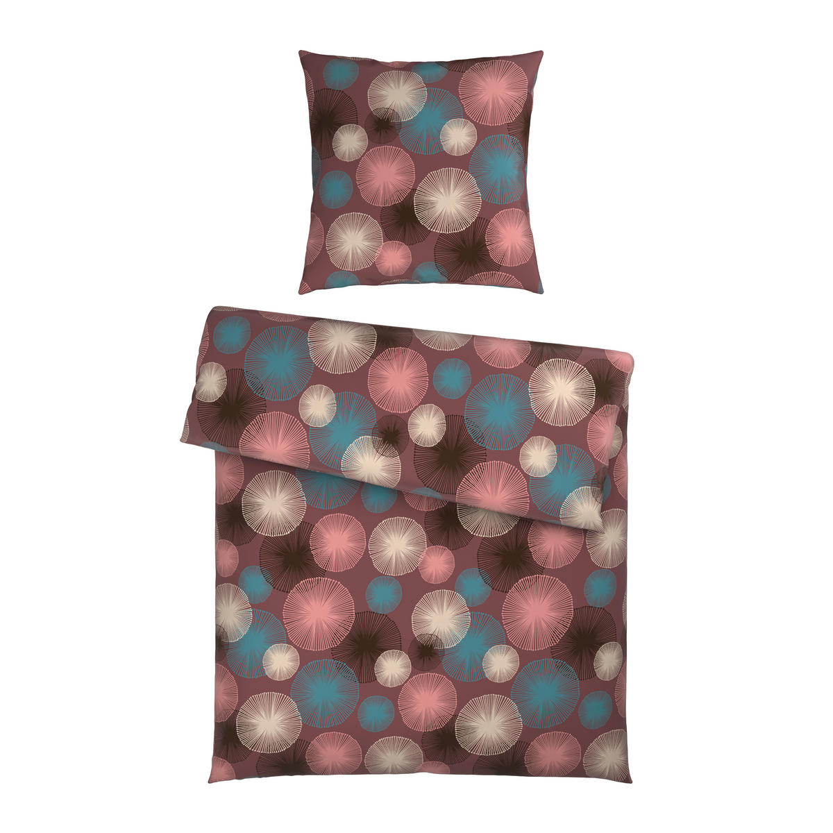 BETTWÄSCHE Satin 135/200 cm  - Blau/Braun, Textil (135/200cm) - Esposa