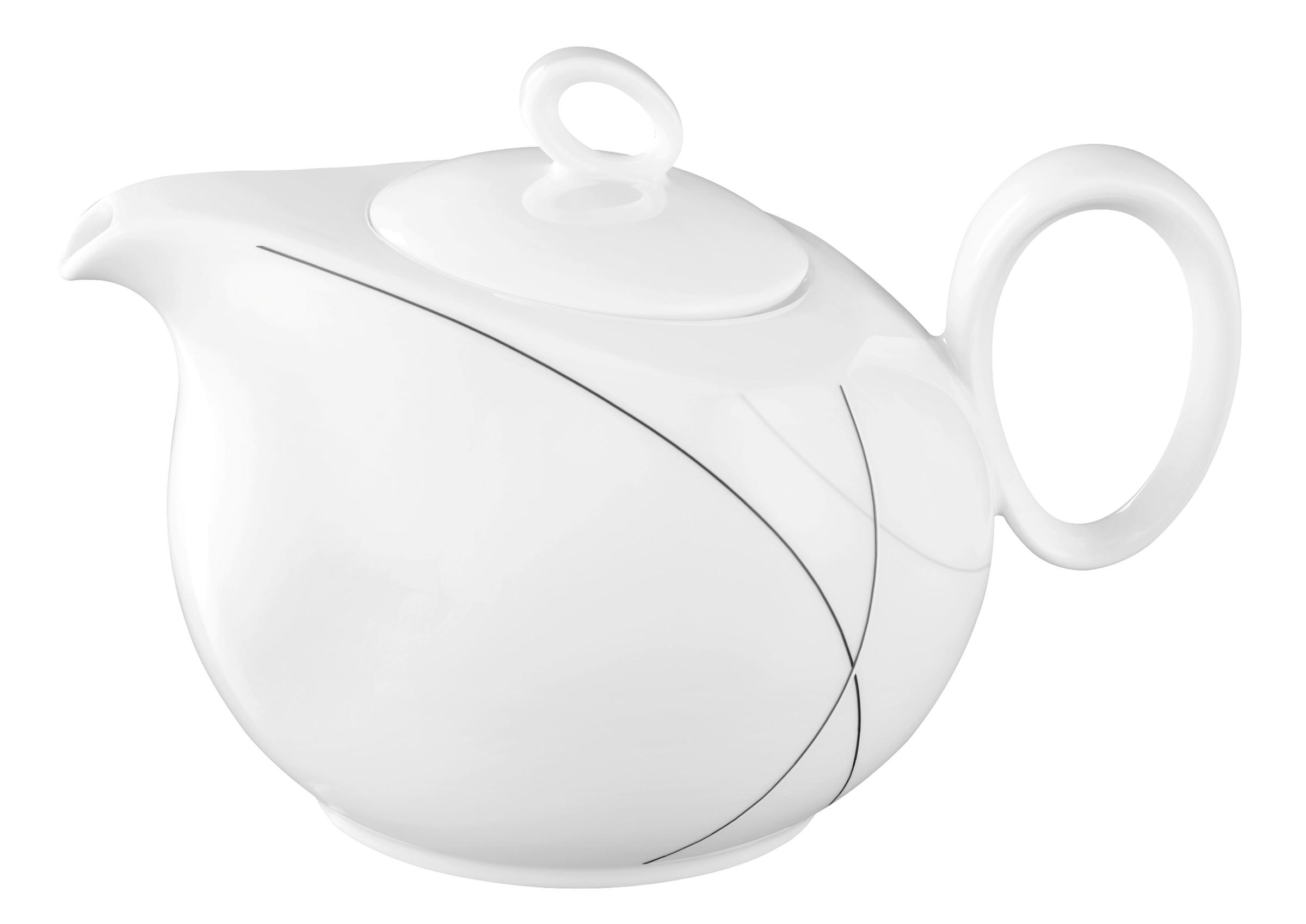 TEEKANNE Trio Highline 1,3 l  - Schwarz/Weiß, KONVENTIONELL, Keramik (1,3l) - Seltmann Weiden