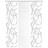 FLÄCHENVORHANG  3 Stück  blickdicht  180/260 cm   - Hellgrau/Weiß, KONVENTIONELL, Textil (180/260cm)