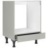 HERDUMBAUSCHRANK 60/87/56 cm  in Grau  - Grau, MODERN, Holzwerkstoff (60/87/56cm) - Nobilia