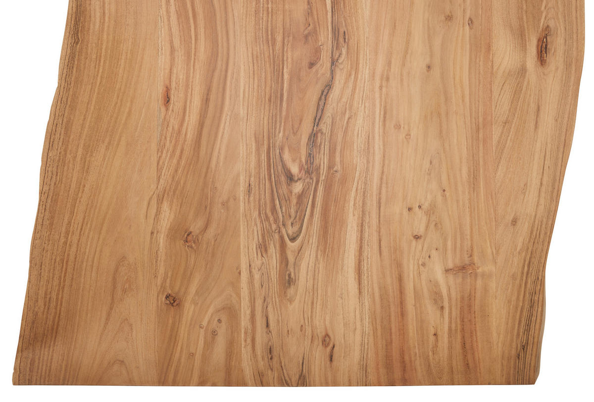 ESSTISCH in Holz, Metall 220/100/78 cm   - Schwarz/Akaziefarben, Romantik / Landhaus, Holz/Metall (220/100/78cm) - Landscape