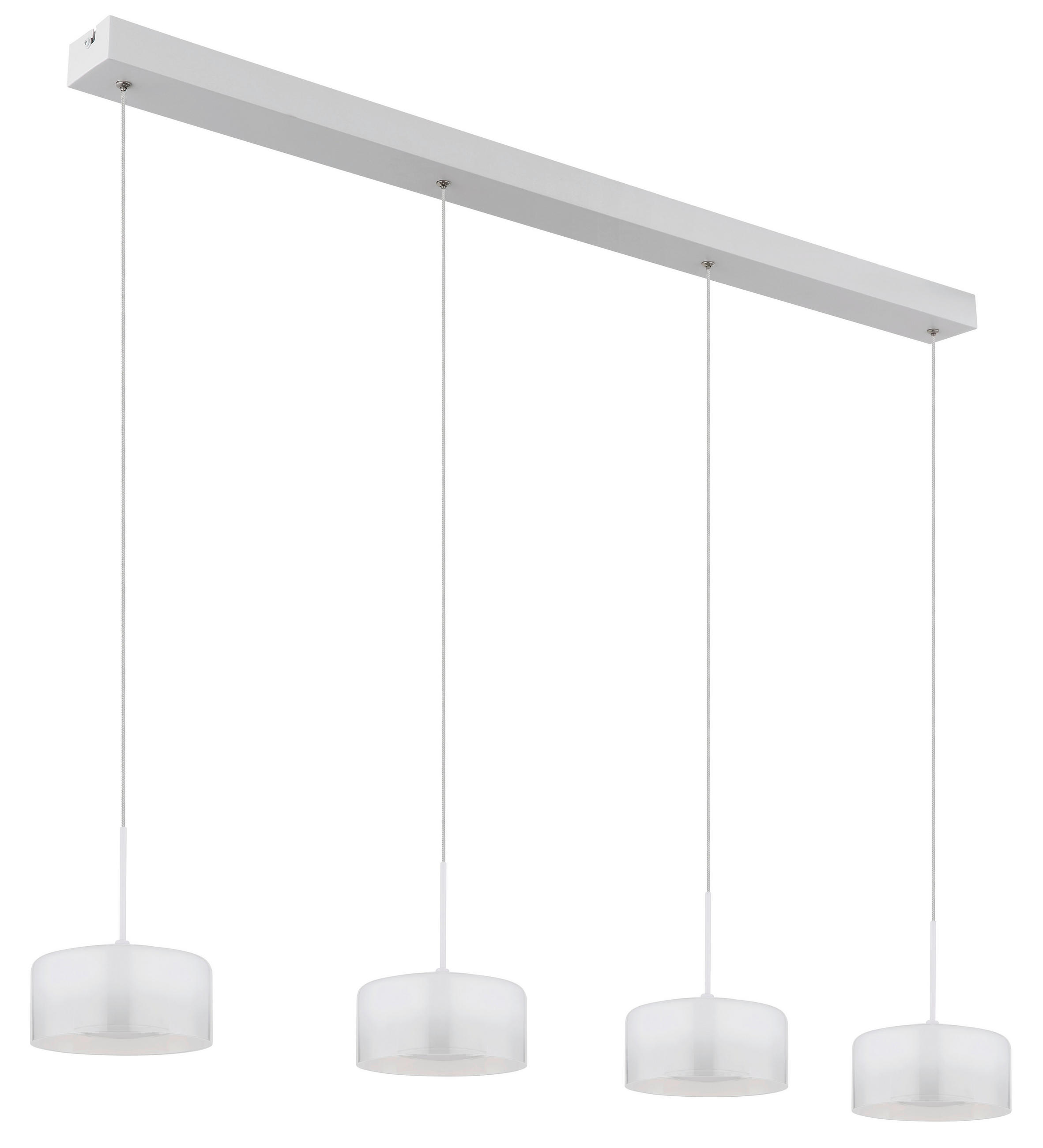 LED-HÄNGELEUCHTE 105/15/150 cm  - Klar/Opal, KONVENTIONELL, Glas/Kunststoff (105/15/150cm) - Globo
