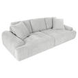 BIGSOFA Flachgewebe Beige  - Beige/Schwarz, KONVENTIONELL, Kunststoff/Textil (276/95/130cm) - Carryhome
