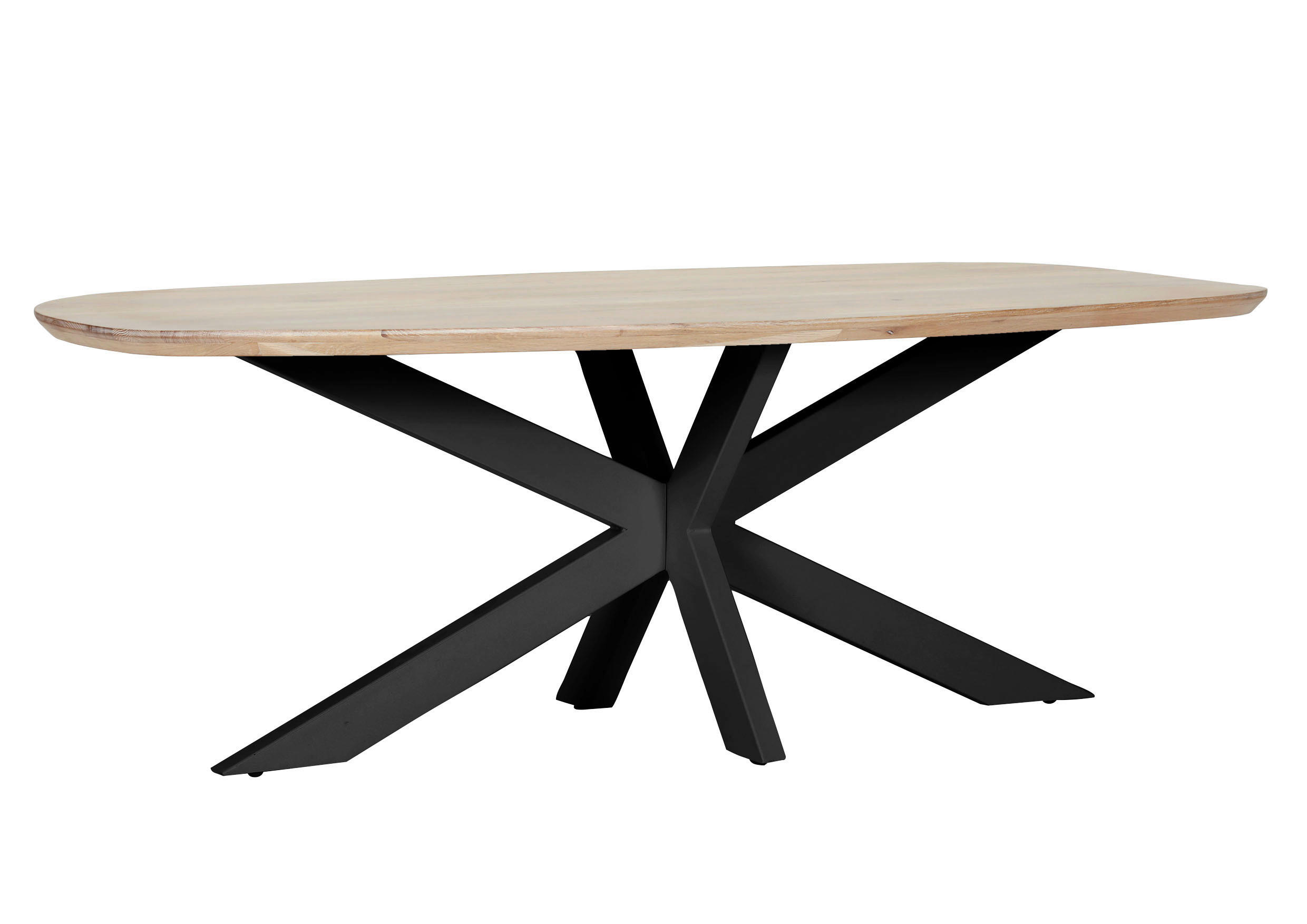 ESSTISCH in Holz 220/100/77 cm  - Eichefarben/Schwarz, MODERN, Holz/Metall (220/100/77cm) - Livetastic