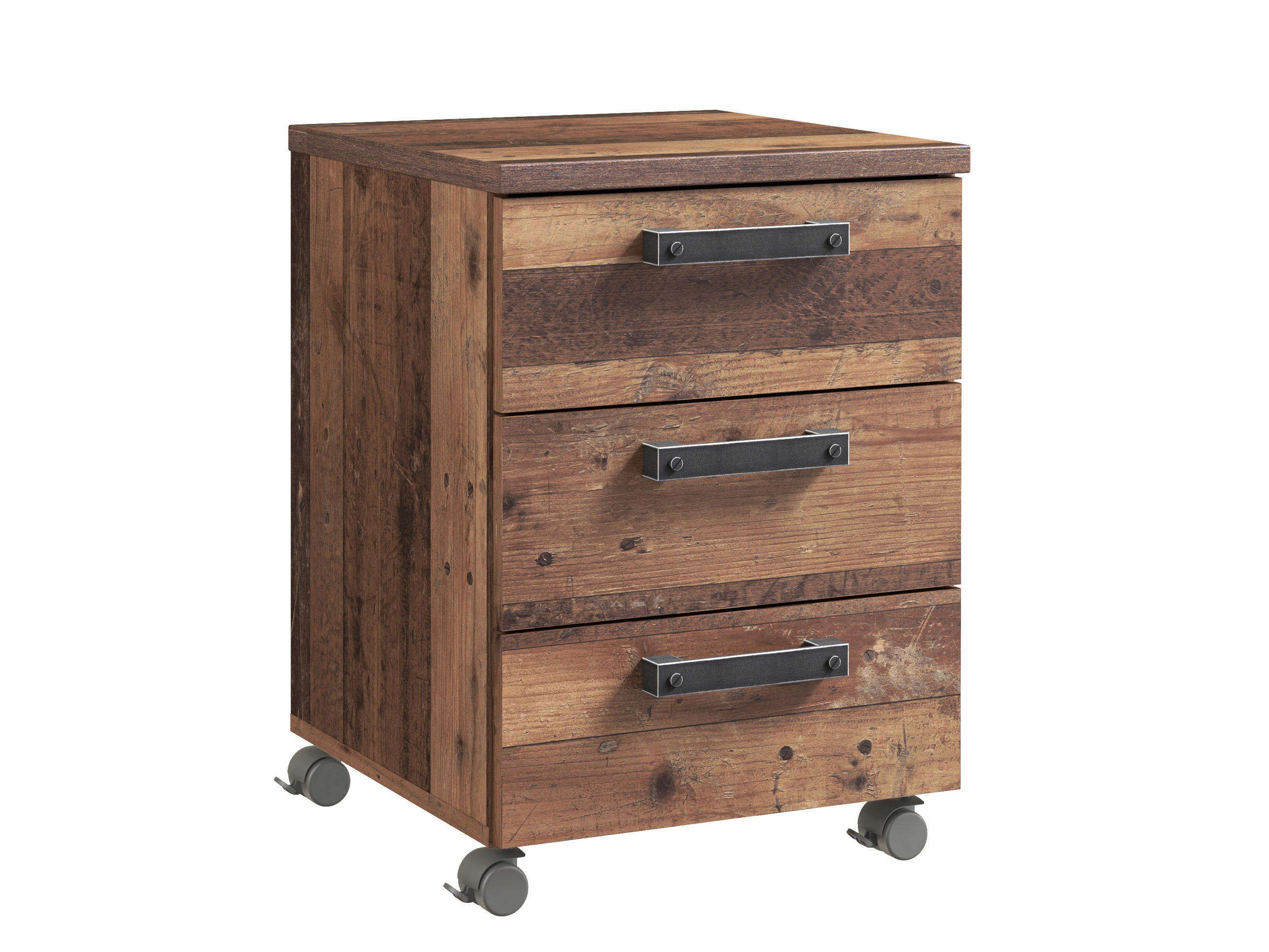 ROLLCONTAINER Braun, Grau - Schwarz/Braun, KONVENTIONELL, Holzwerkstoff/Kunststoff (40,4/55,9/41,6cm) - MID.YOU