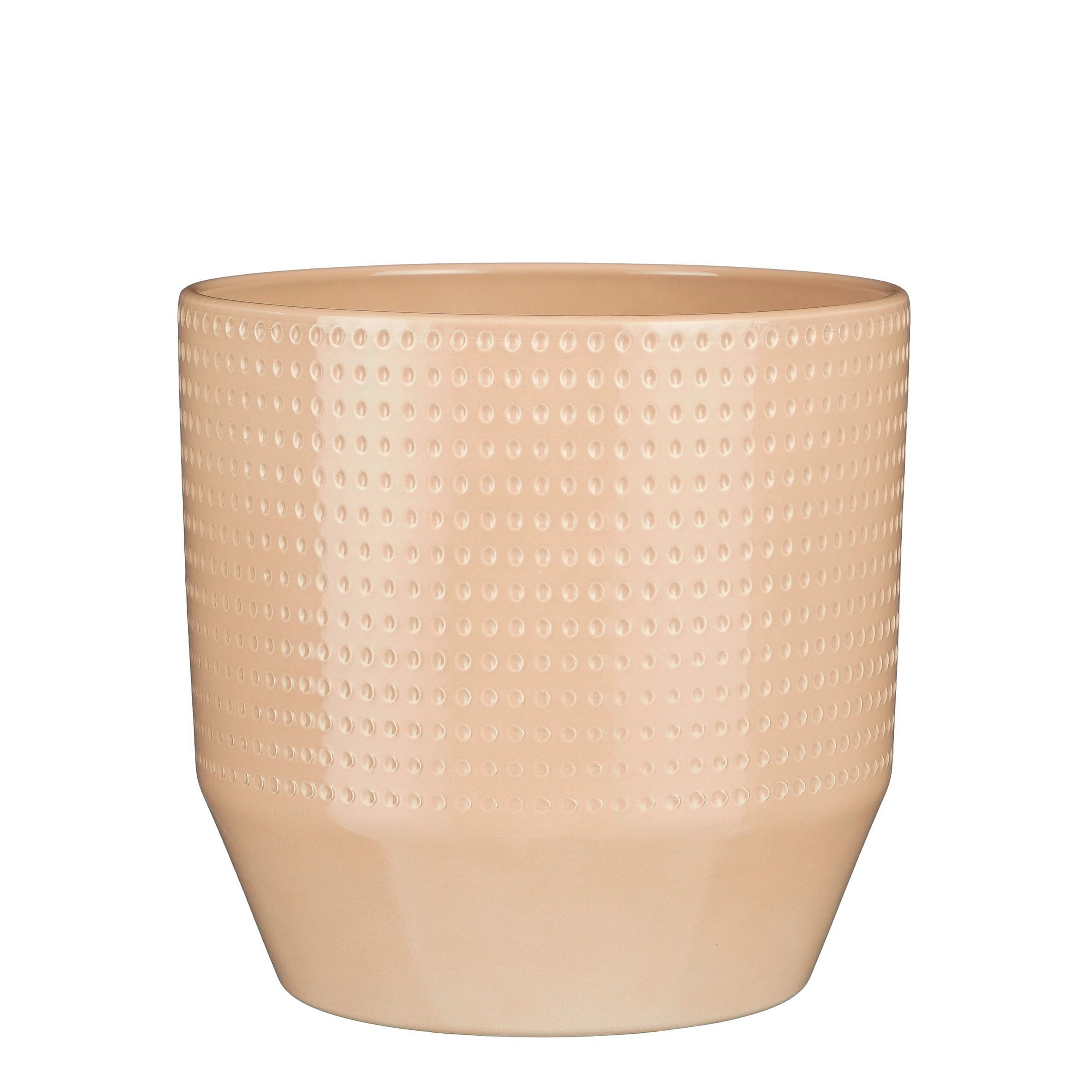 VIRÁGKASPÓ  - bézs, Basics, kerámia (23.5/23.5/22cm)