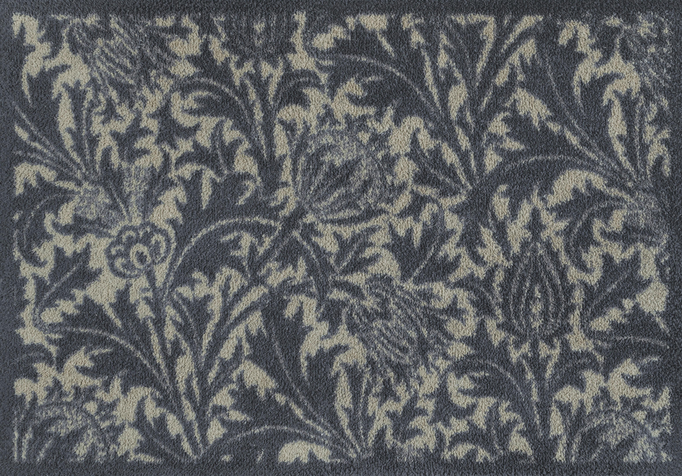 FUßMATTE 60/85 cm Thistle  - Blau, Design, Kunststoff/Textil (60/85cm) - wash+dry