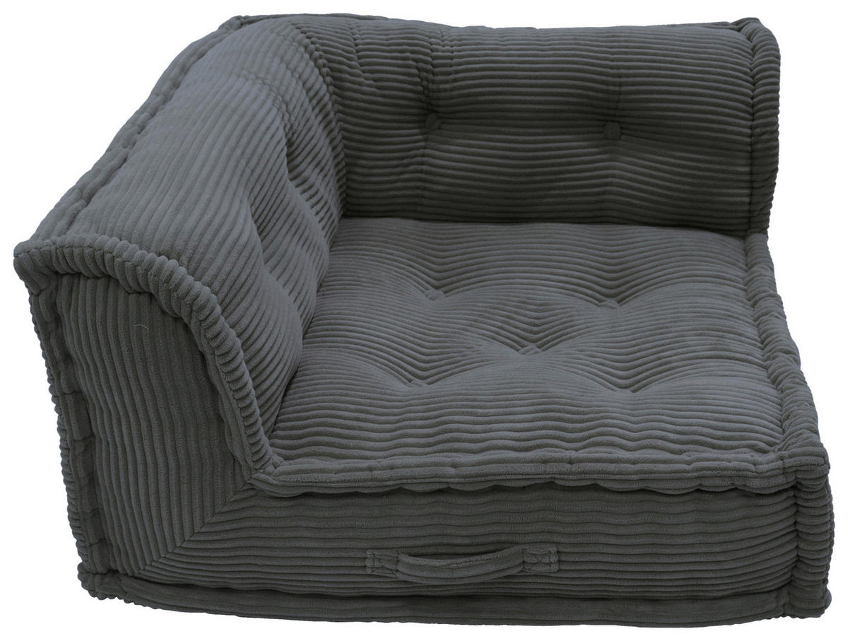 ECKELEMENT in gerippt   - Grau, Design, Textil (80/43/80cm) - P & B