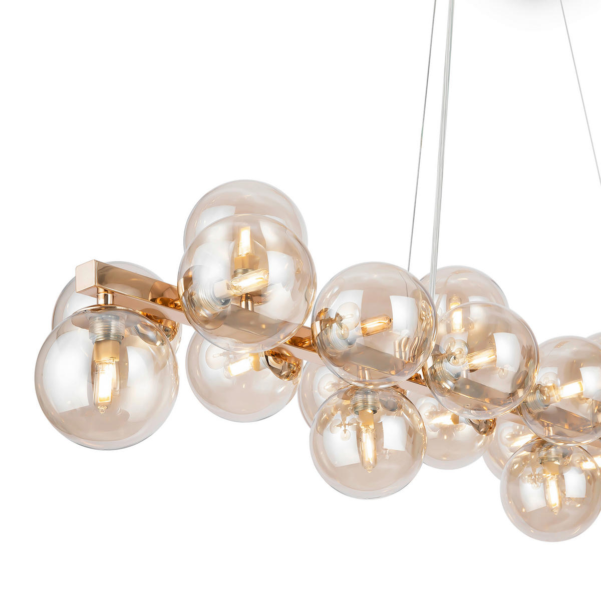 PENDELLAMPA 23,8/22,8/123,5 cm  - guldfärgad, Trend, metall/glas (23,8/22,8/123,5cm) - MAYTONI