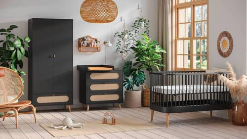 GITTERBETT Paris 70/140 cm  - Schwarz, MODERN, Holz/Holzwerkstoff (70/140cm) - MID.YOU