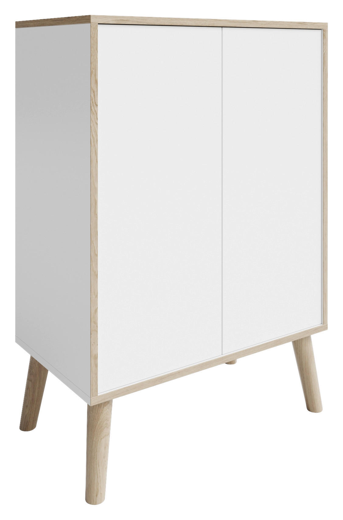 MIDISCHRANK 60/87/32,5 cm  - Weiß/Eiche Artisan, MODERN, Holzwerkstoff/Kunststoff (60/87/32,5cm) - MID.YOU