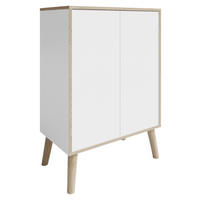 MIDISCHRANK 60/87/32,5 cm  - Weiß/Eiche Artisan, MODERN, Holzwerkstoff/Kunststoff (60/87/32,5cm) - MID.YOU
