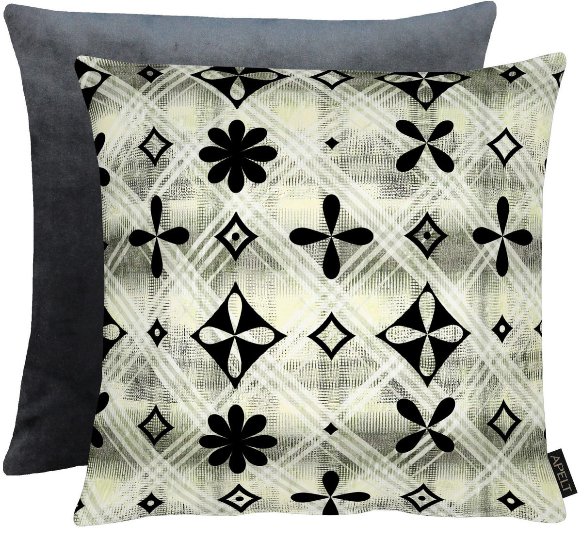 KISSENHÜLLE Unique 46/46 cm  - Schwarz/Naturfarben, Basics, Textil (46/46cm) - Ambiente