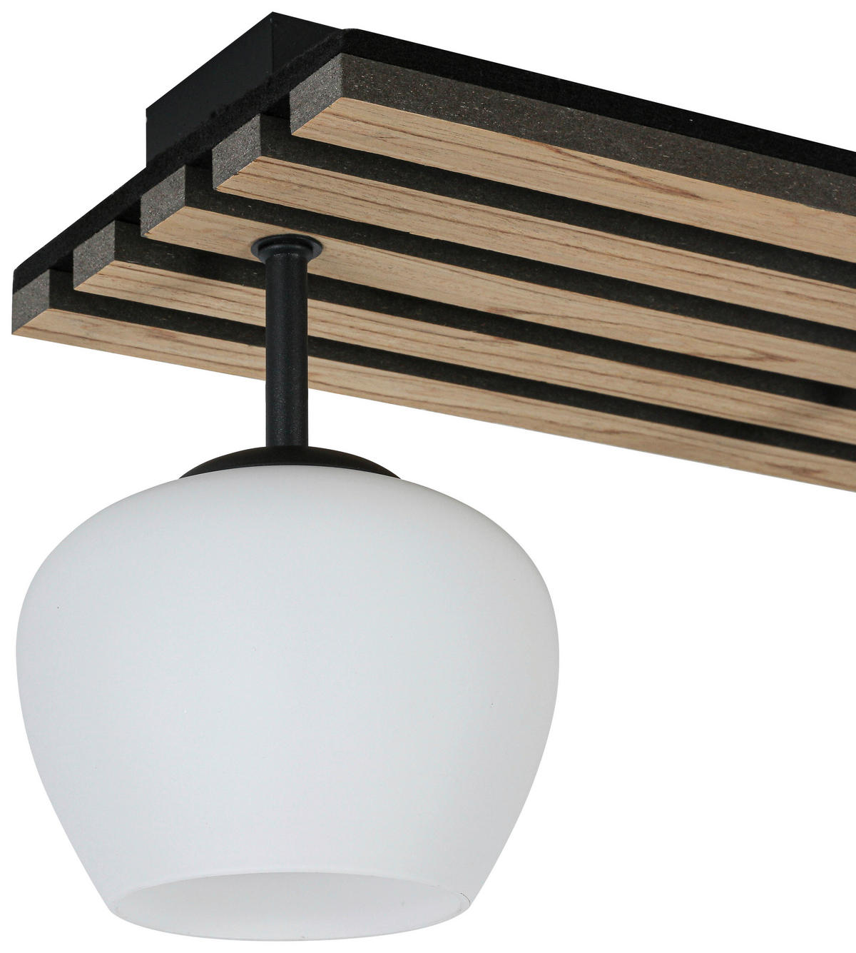 HÄNGELEUCHTE 60/16/35 cm   - Eichefarben/Schwarz, Trend, Glas/Holzwerkstoff (60/16/35cm) - Collet's Monde