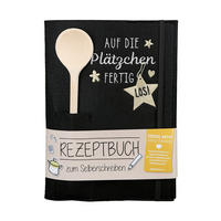 KOCHBUCH  - Hellbraun/Schwarz, LIFESTYLE, Holz/Textil (16,5/22cm)