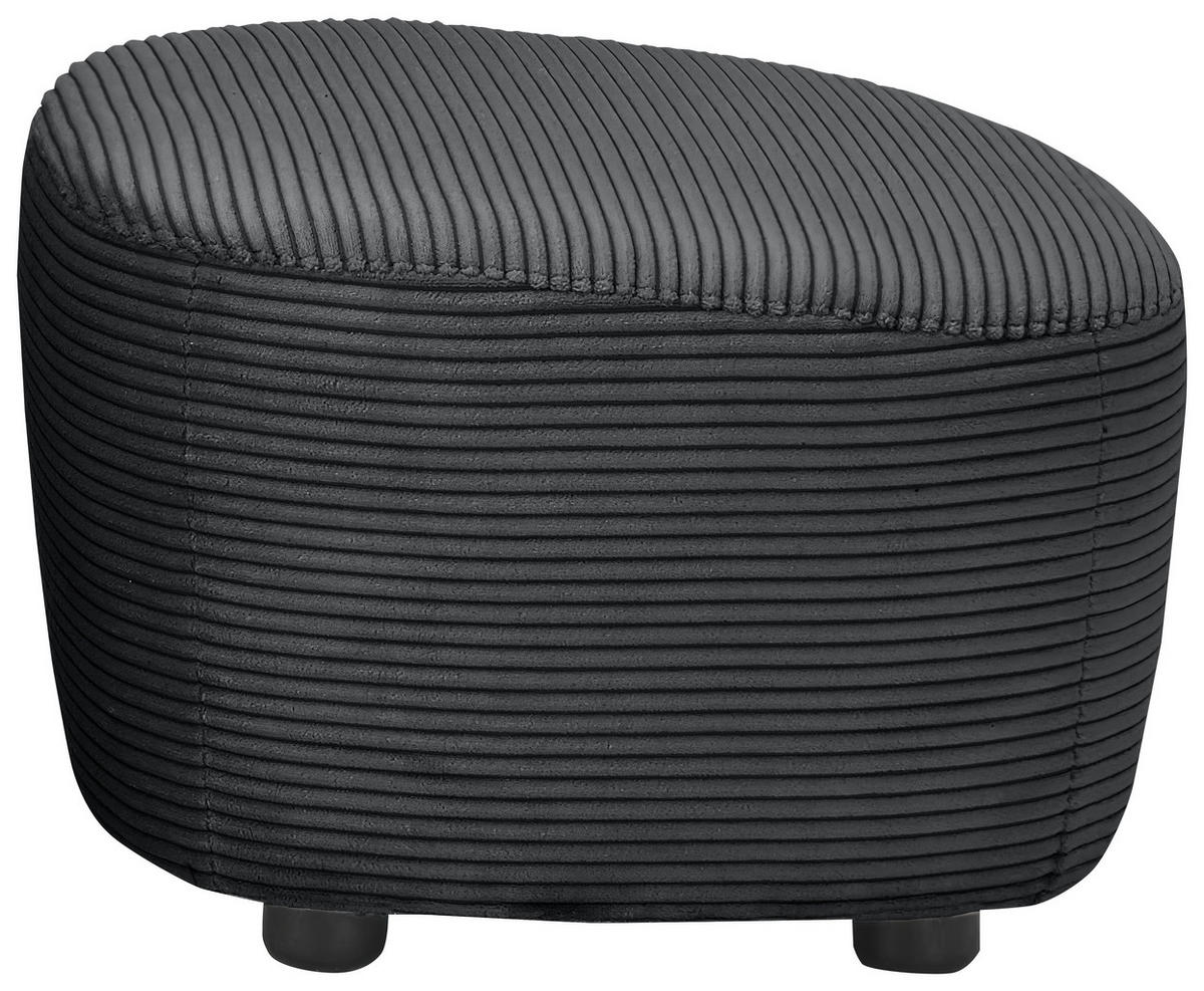 HOCKER Cord Dunkelgrau  - Dunkelgrau/Schwarz, Design, Kunststoff/Textil (54/41/57cm) - SetOne by Musterring
