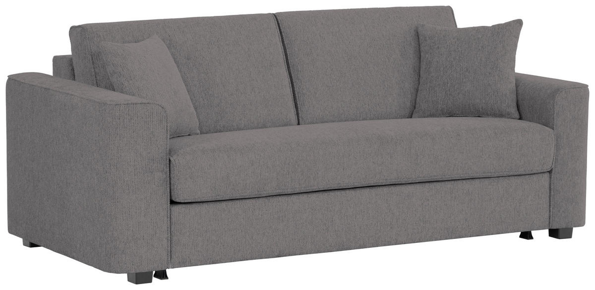 SCHLAFSOFA  in Webstoff Anthrazit  - Anthrazit/Schwarz, Design, Kunststoff/Textil (205/83/100cm) - Xora