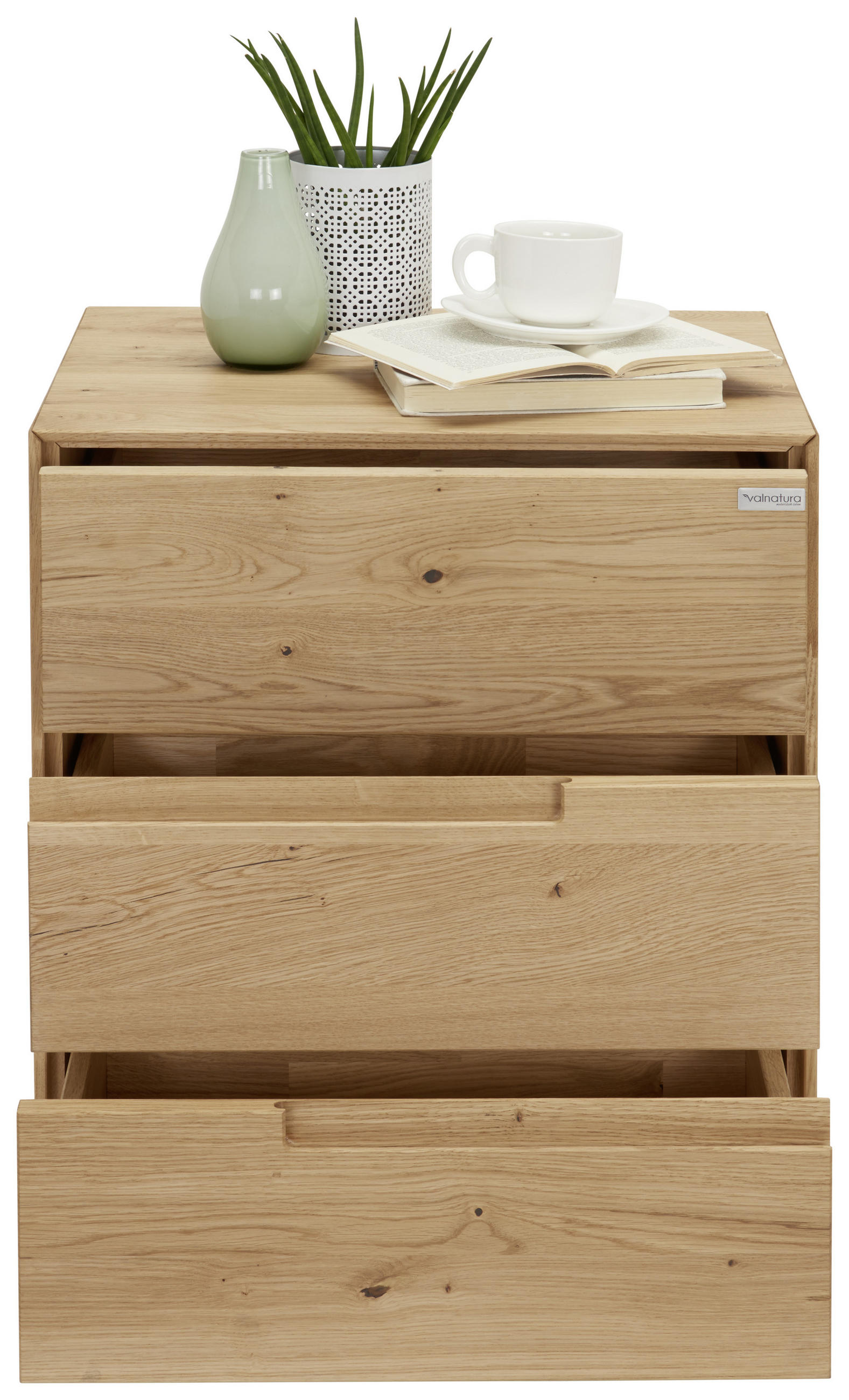 NACHTSCHRANK 50/58/40 cm Wildeiche massiv  - Eichefarben, KONVENTIONELL, Holz (50/58/40cm) - Valnatura