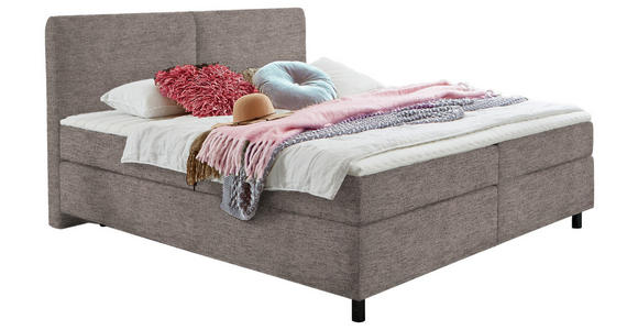BOXSPRINGBETT 160/200 cm in Braun - Schwarz/Braun, KONVENTIONELL, Kunststoff/Textil (160/200cm) - Hom`in