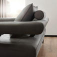 ECKSOFA  in Mikrofaser Anthrazit  224/305 cm  - Anthrazit/Schwarz, Design, Textil/Metall (224/305cm) - Dieter Knoll