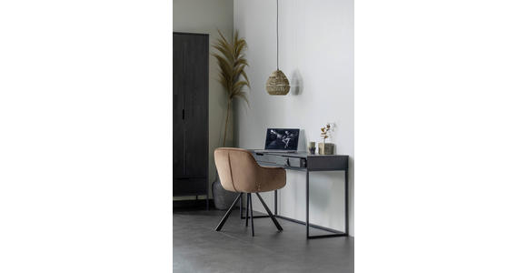SCHREIBTISCH 140/44/75 cm in Schwarz - Schwarz, Design, Holz/Metall (140/44/75cm) - Carryhome