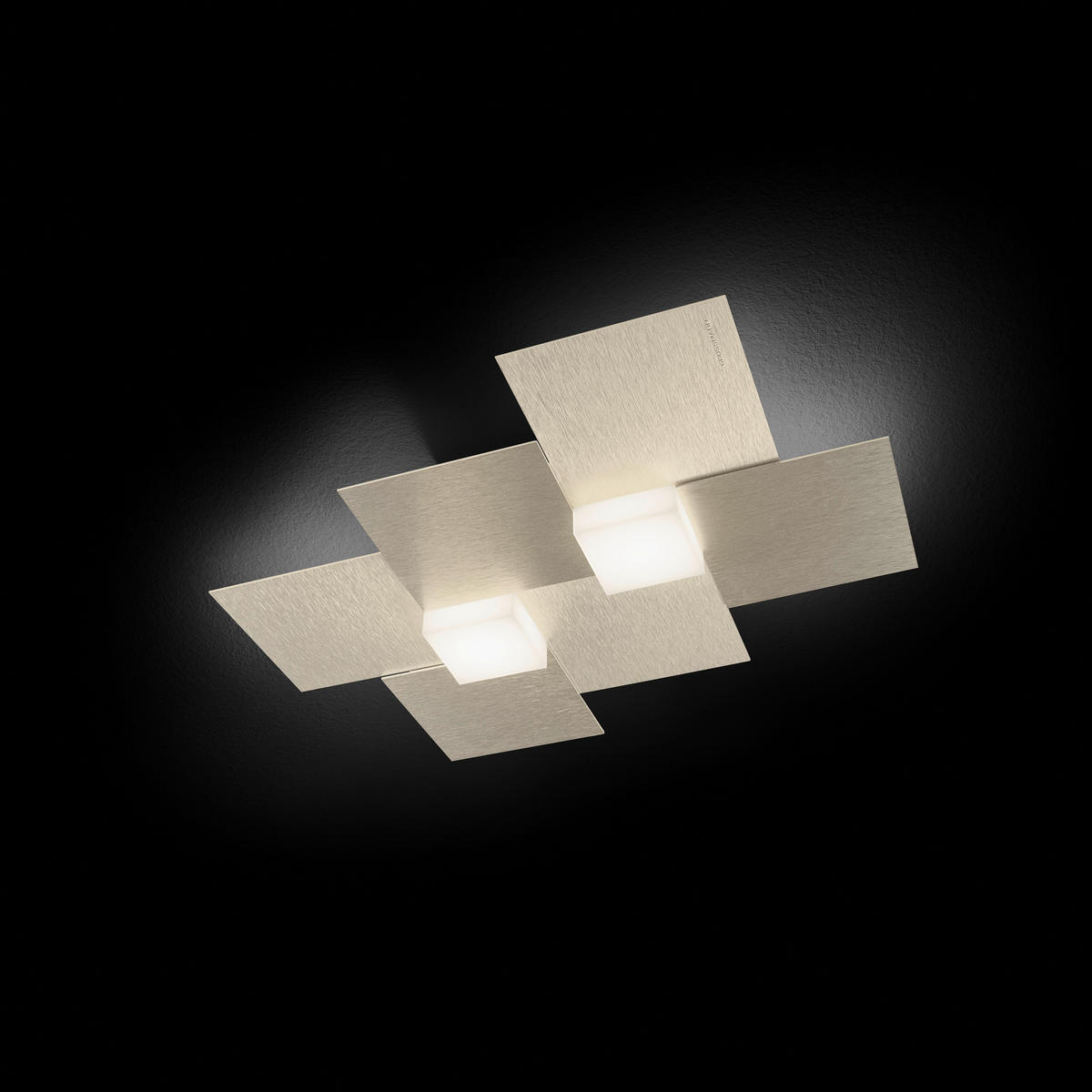 LED-DECKENLEUCHTE  38,5/33/5,2 cm    - Champagner, Design, Metall (38,5/33/5,2cm) - Grossmann