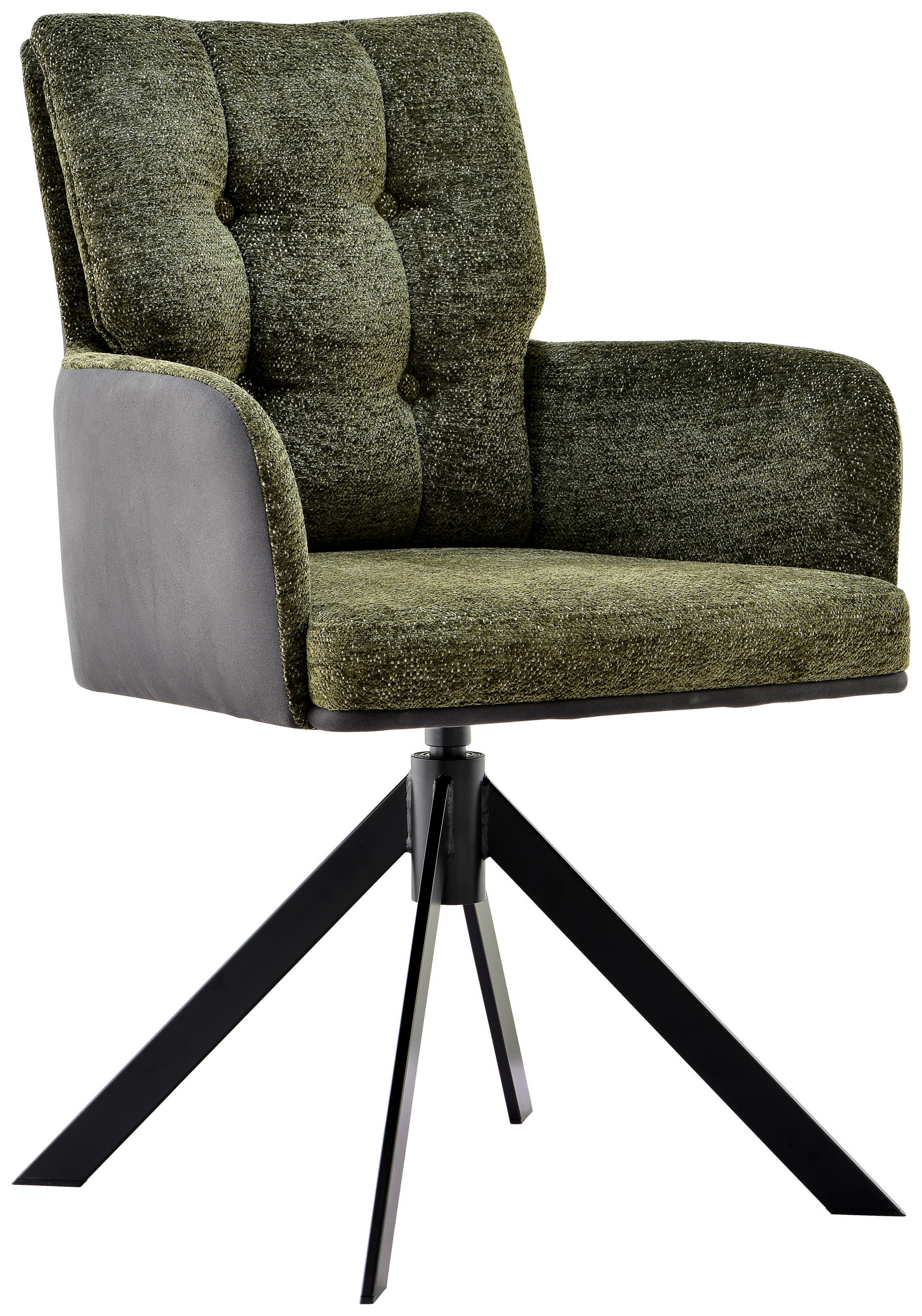 Novel ŽIDLE S PODRUČKAMI, železo, žinylka, mikrovlákno, antracitová, zelená, černá