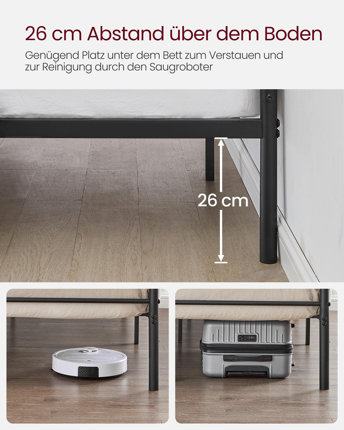 KOVOVÁ POSTEL, 140/190 cm černá - černá, Basics, kov (140/190cm) - Boxxx