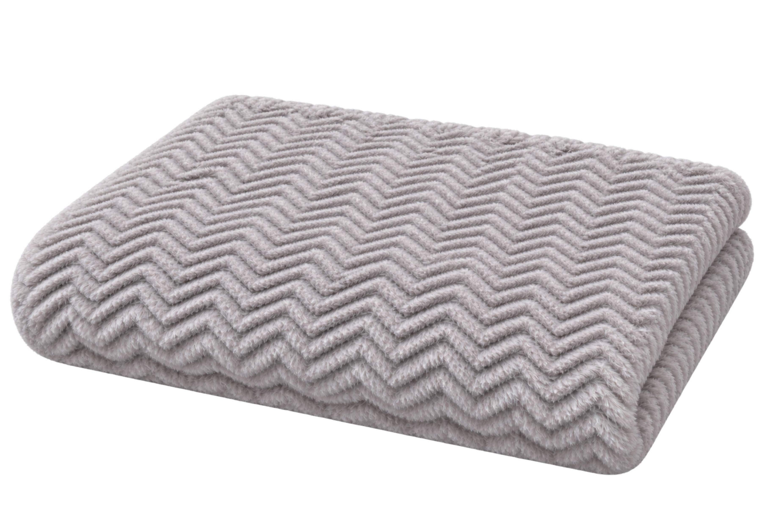 PLAID 140/190 cm  - Grau, Basics, Textil (140/190cm) - Esposa