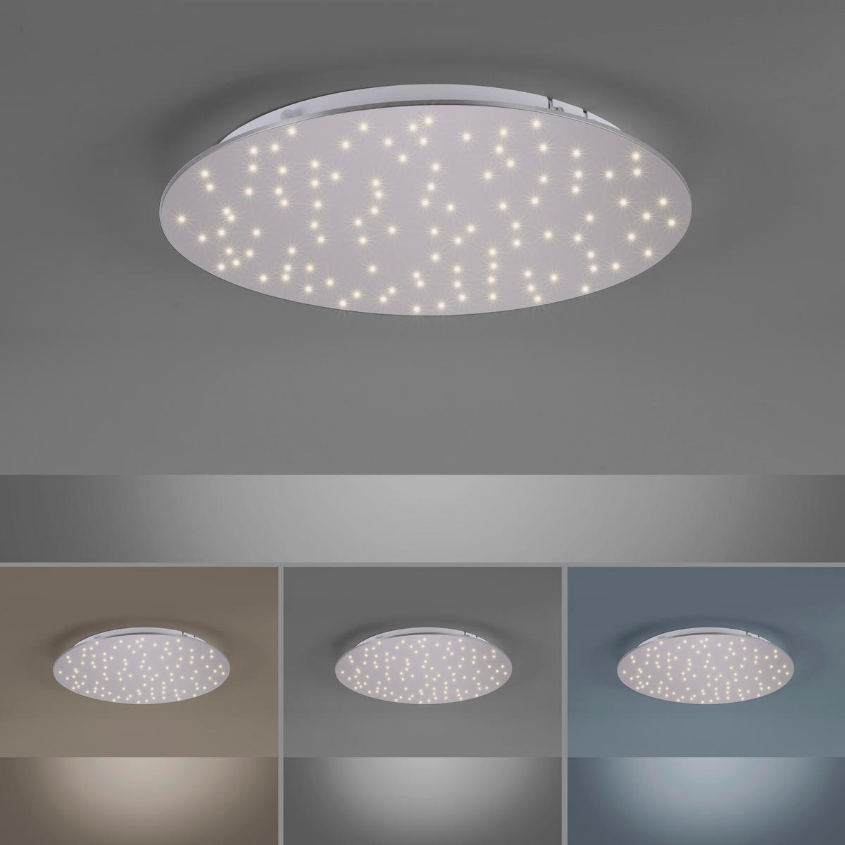 DECKENLEUCHTE 18 W  48/4 cm    - Silberfarben, Design, Metall (48/4cm)