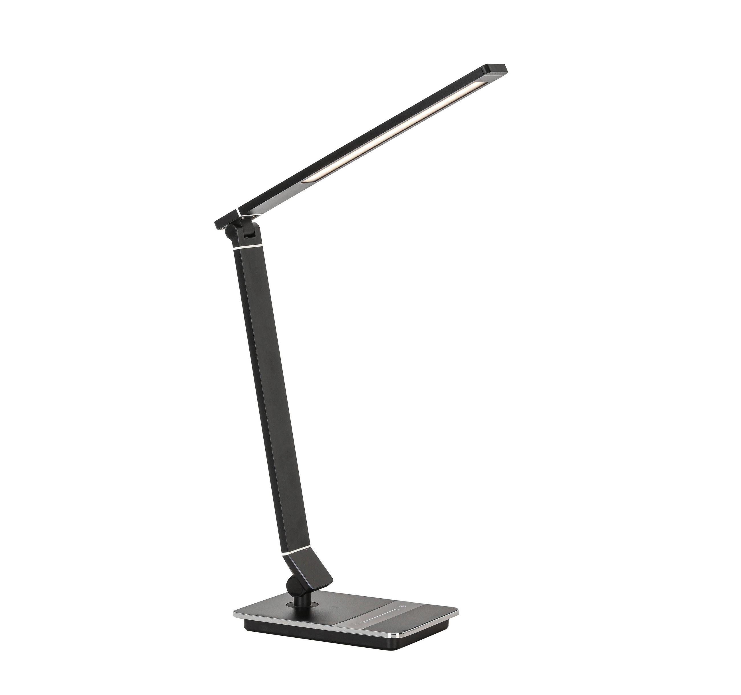 LAMPA NA PSACÍ STŮL, dotykový stmívač, 12,1/17,9/33 cm - černá, Lifestyle, kov/plast (12,1/17,9/33cm) - Novel
