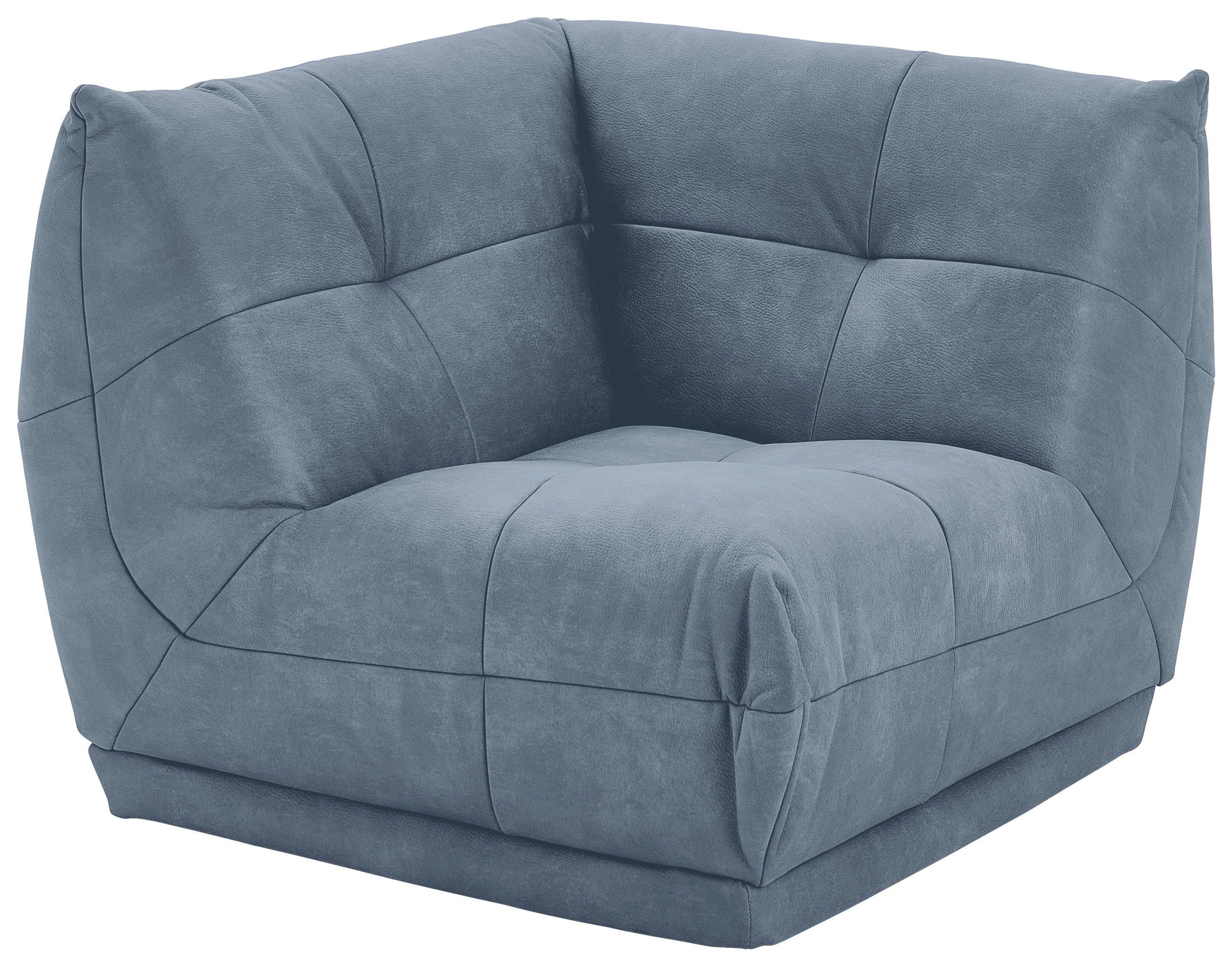 SOFAELEMENT in Lederlook Blaugrau  - Blaugrau, Trend, Textil (105/80/105cm) - Livetastic