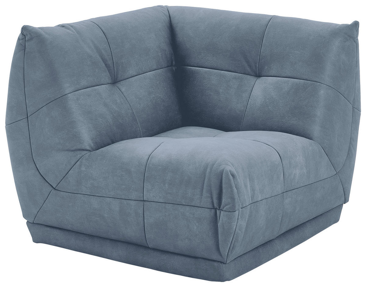 SOFAELEMENT Lederlook Blaugrau  - Blaugrau, Trend, Textil (105/80/105cm) - Livetastic