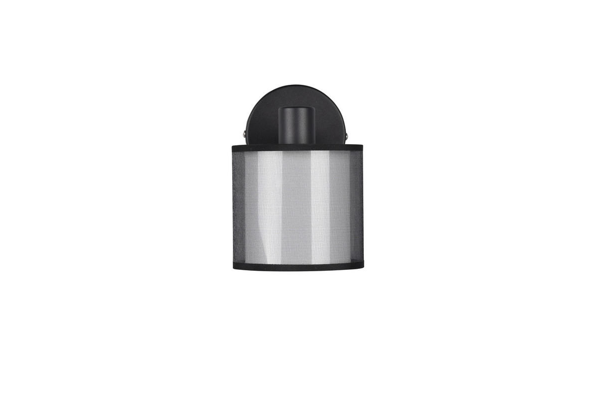 STRAHLER Burton 12,5/19,5/18,5 cm   - Schwarz/Grau, Basics, Textil/Metall (12,5/19,5/18,5cm) - Trio Leuchten
