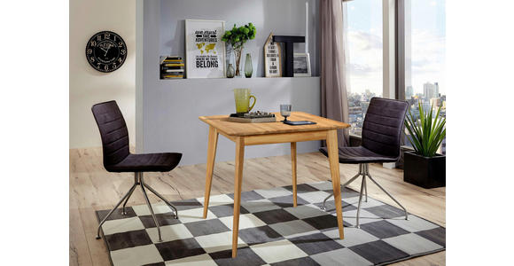 ESSTISCH in Holz 80/80/76 cm  - Eichefarben, Design, Holz (80/80/76cm) - Carryhome