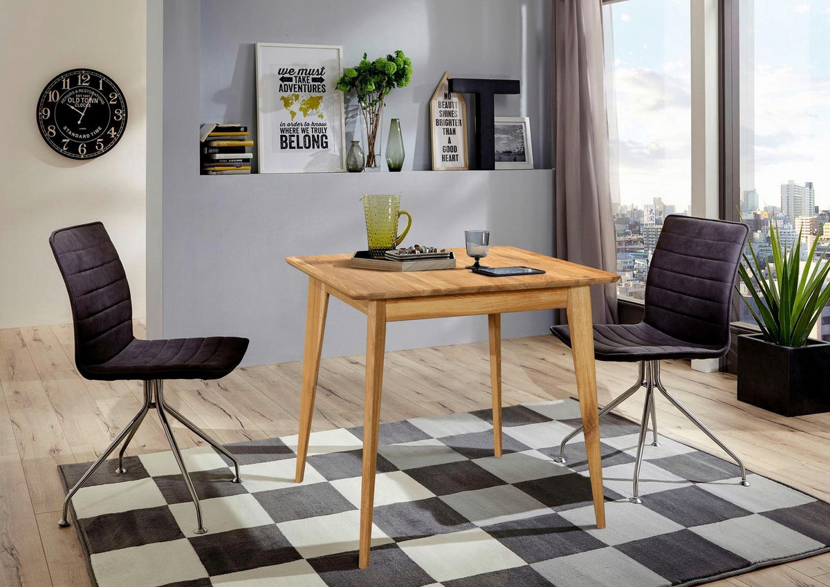 ESSTISCH in Holz 80/80/76 cm  - Eichefarben, Design, Holz (80/80/76cm) - Carryhome